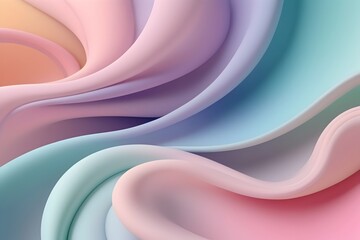 Flowing abstract background of swirling pastel colors blending seamlessly, with soft gradients and light textures