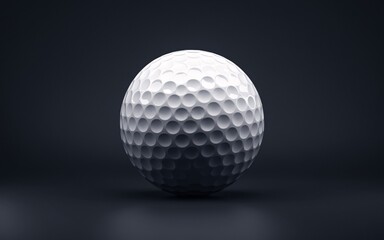 Golf Ball on Dark Background 