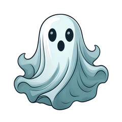 Obraz premium Minimalist, cartoon ghost icon 