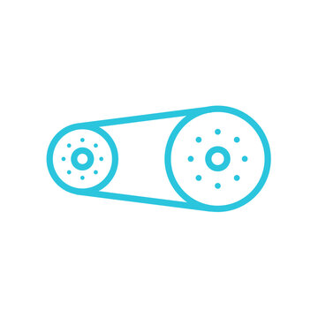 recommend clip art: Machine belt icon. Isolated on white background. From blue icon set.