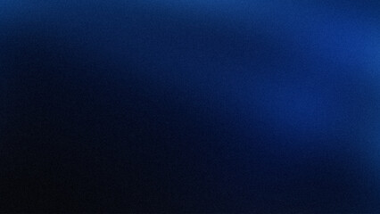 Dark blue gradient background grainy texture. Abstract horizontal background. Modern dark blue background.