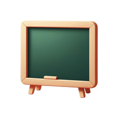 Green chalkboard isolated on transparent background