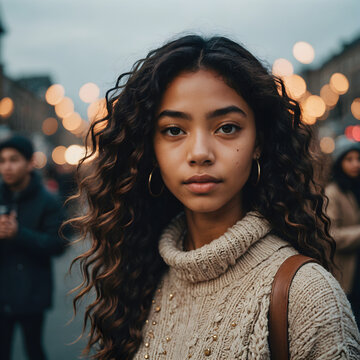 young biracial woman