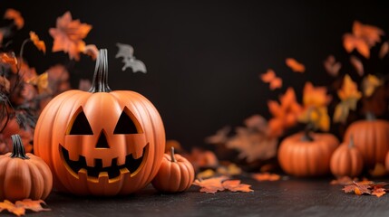 Fototapeta premium Luxurious Halloween Setting with Charming High End Autumn Aesthetics