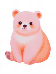 Naklejka premium Poster Wall art Acrylic Retro Delicate shades Postcard Cute Lovely Beautiful Sweet Fluffy Character