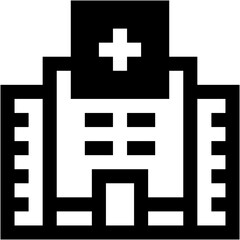 Vector Icon hospital, healthcare and medical. hospital building, health clinic, hospitals