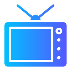 old tv gradient icon