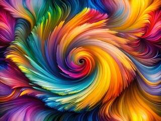 Vibrant Abstract Digital Art Wallpaper with Swirling Colors and Dynamic Patterns for Modern Spaces
