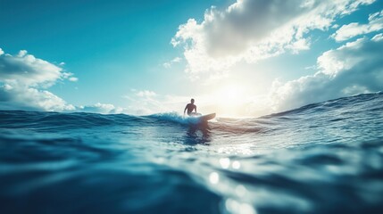 Smiling bald african american senior man shielding eyes and carrying surfboard at beach against sky. Copy space, water sports, recreation, retirement, unaltered, vacation, enjoyment, nature, sunset.