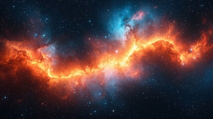 Fototapeta premium Stunning Cosmic Nebula: Galactic Wonders and Stellar Explosions