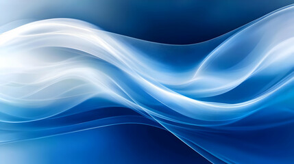 Fototapeta premium Abstract Blue and White Wavy Lines Background Image