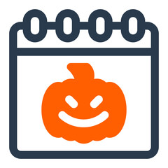 Evil Grin Pumpkin Halloween Calendar