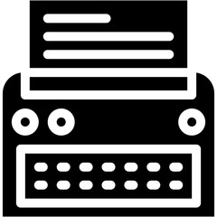 Tele printer, Device, Typewriter, Electronics, Communications, Message Icon