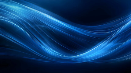 Fototapeta premium Abstract blue wave background design with smooth lines and elegant curves