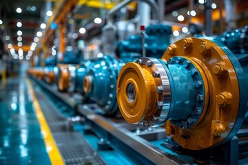 Fototapeta premium Exploring side channel vane pumps and compressor systems a detailed cutaway overview of equipment