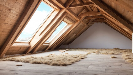 Obraz premium Empty Attic Renovation