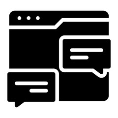 web chat glyph icon