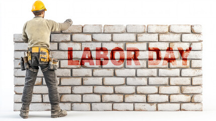 Background Labor Day concept, Strikes of workers, Demanding labor rights and welfare of workers, value of labor in American society