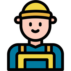 Vector Icon Technician, Electrician, Caucasian, Professions and Jobs, Worker