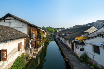 Fototapeta premium The ancient water town of Shaoxing, Zhejiang, China