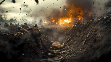 Generative AI, War in the Trenches: Soldiers of WWI