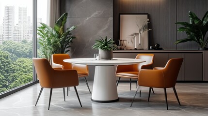 Simple and stylish modern dining room design