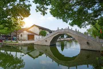 Anchang Ancient Town Scenic Area in Shaoxing, Zhejiang, China
