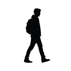 silhouette of a person with a backpack