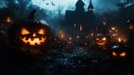 Naklejka premium ハロウィンの背景素材