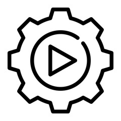 video setting line icon