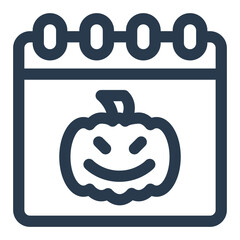 Evil Grin Pumpkin Halloween Calendar
