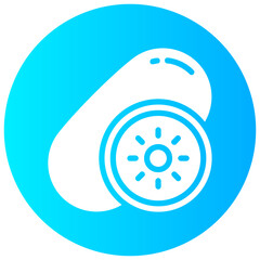 kiwi round glyph vector icon