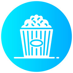 popcorn round glyph vector icon