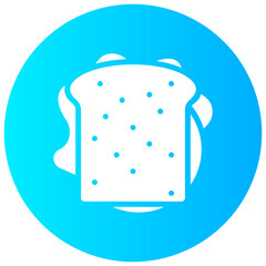sandwich round glyph vector icon