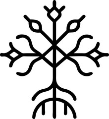 the yggdrasil, icon outline