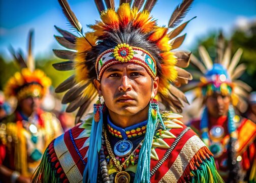 Vibrant Colors Representing the Cherokee Indian Tribe's Rich Heritage and Cultural Identity