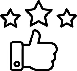 recommandation icon, icon outline