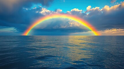 Rainbow Over the Ocean