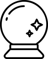 crystal ball, icon outline