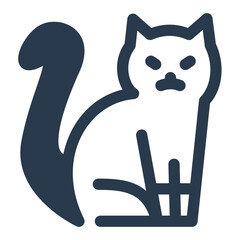 Angry Stare Creepy Black Cat