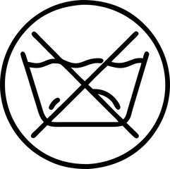 no bleaching symbol, icon outline