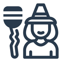 Cute Witch with Lollipop