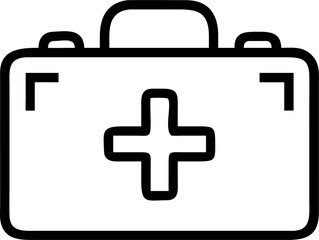 Obraz premium first aid kit, icon outline