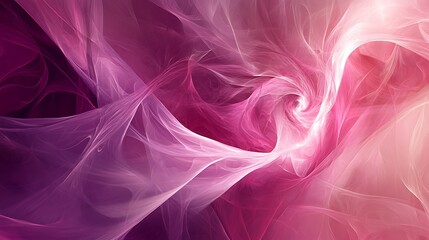Obraz premium Abstract background with pink and white swirling fractal patterns.