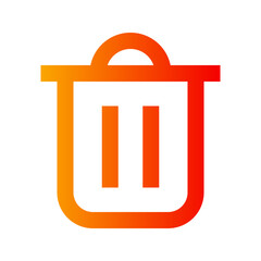 Trash icon. trash, delete, remove, rubbish, bin, trash bin, ui, garbage, can, uninstall. Vector icon illustration