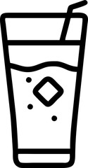 un verre collins, icon outline