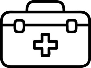 notfallkoffer, icon outline