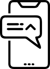 Obraz premium message icon, icon outline