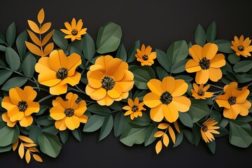 Obraz premium Hand painted modern style flowers. Spring flower seasonal nature background. Oil painting floral texture