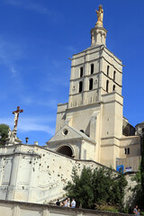 Cathedral tower in Avignon , Southern France